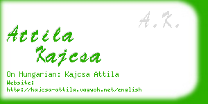 attila kajcsa business card